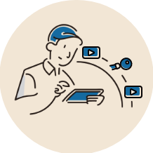 苦手な所は 何度も動画を見返しながら練習